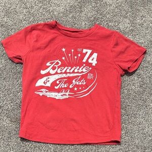 Red Kids Shirt with Graphic Print